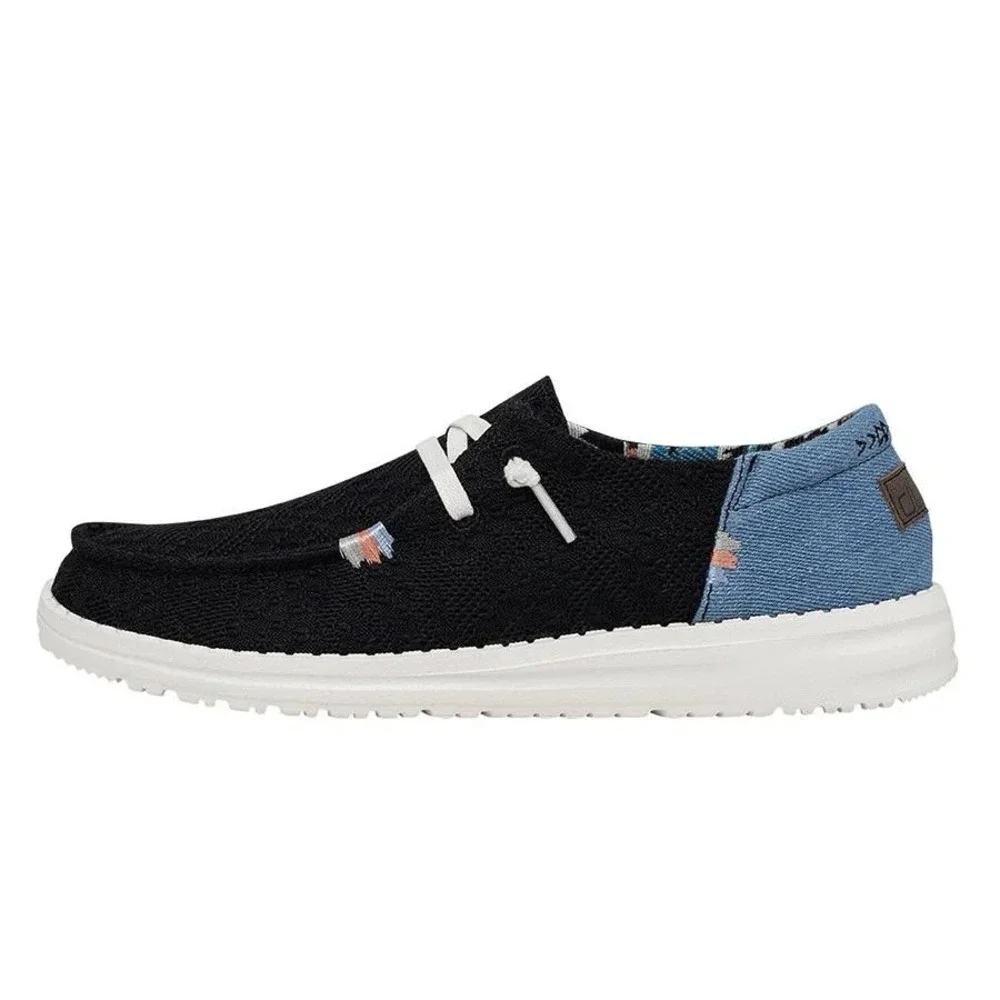 121414790 Hey Dude Wendy Women's Loafers Boho Black Size 9 - Picture 1 of 6
